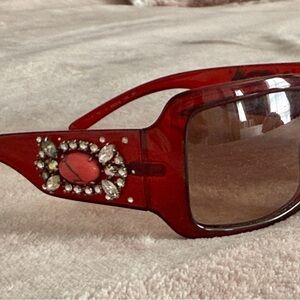 Dolce & Gabbana Ruby Red Embellished Sunglasses
